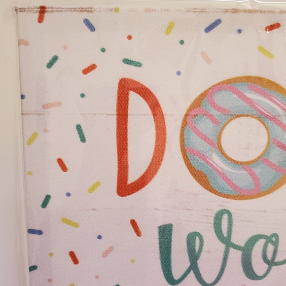 Donut Worry Be Happy Sprinkle Colorful Wall Art - Picture 3 of 8